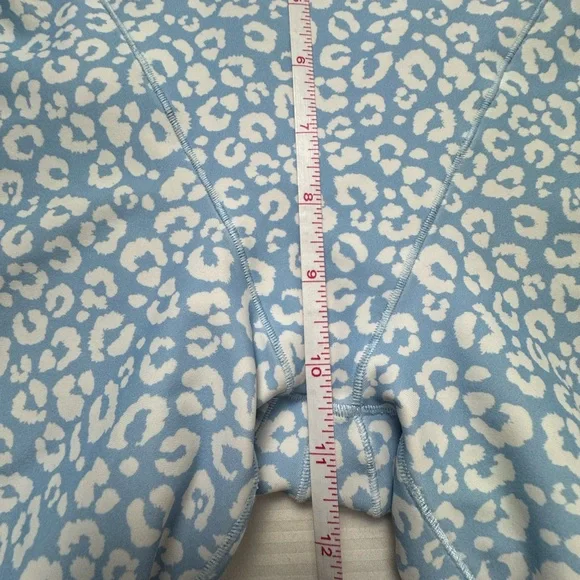 Adam Selman Sport Blue Leopard Print Shorts French cut high rise size medium - Picture 11 of 14